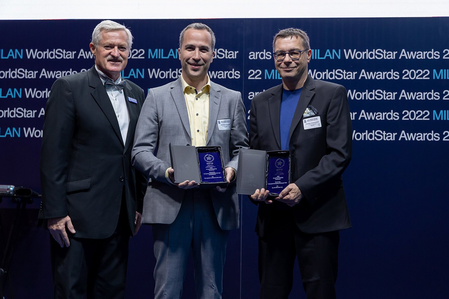 Dunapack Mosburger Packaging bei der World Star Verleihung in Mailand